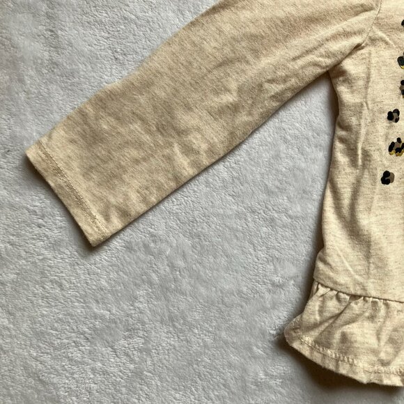 Garanimals Baby Toddler 18M Leopard Face Peplum Top Neutral Beige - Picture 9 of 16
